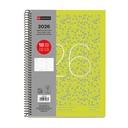 Agenda 18 Meses Plus Semana Vista Hojas 25_26