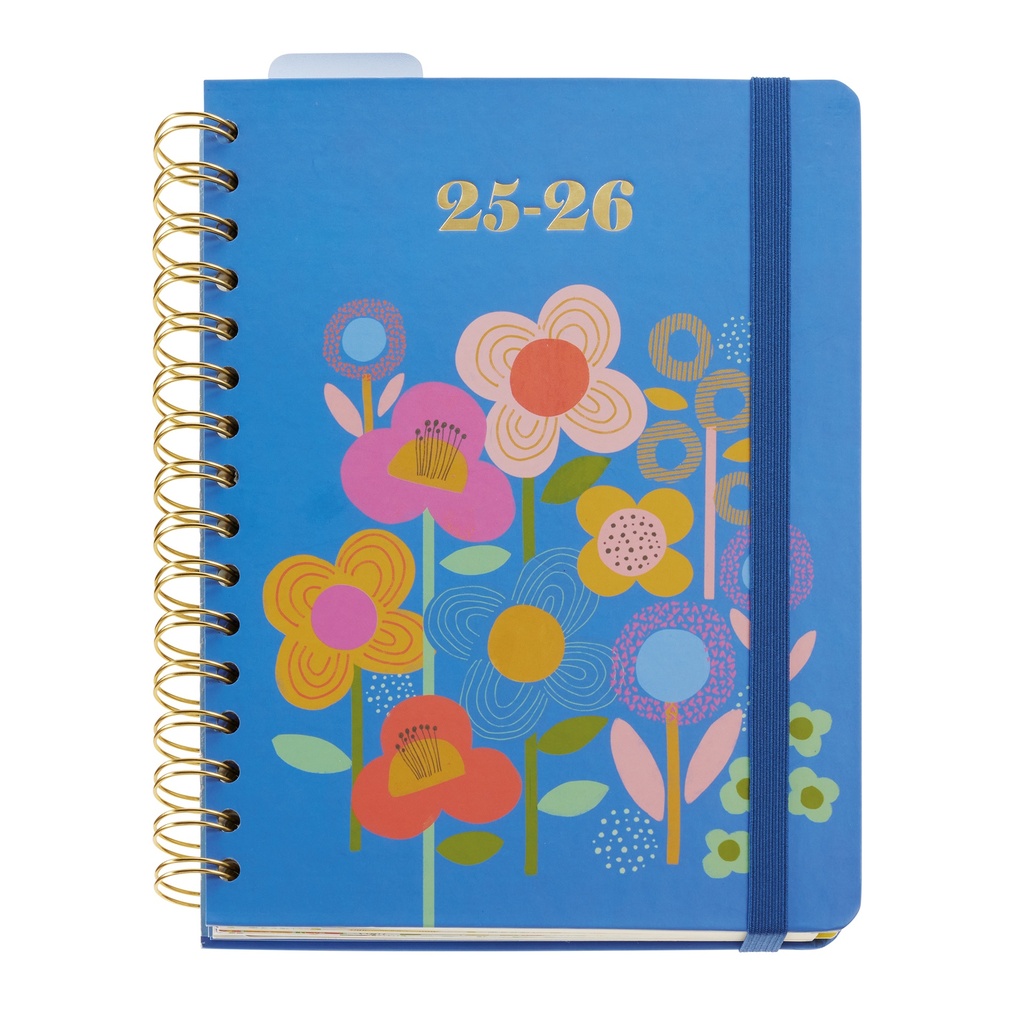 Agenda Escolar Plus Wire-O Semana Vista Happy Flowers Anne 25_26