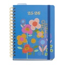 Agenda Escolar Plus Wire-O Semana Vista Happy Flowers Anne 25_26