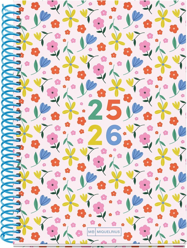 Agenda Escolar Plus Semana Vista Flowery 25_26