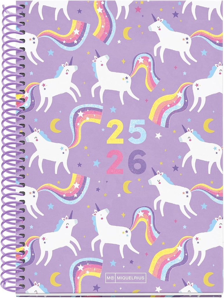 Agenda Escolar Plus Semana Vista Unicorn 25_26