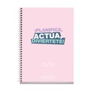 Agenda Escolar Activa Día Página Write Rosa 25_26