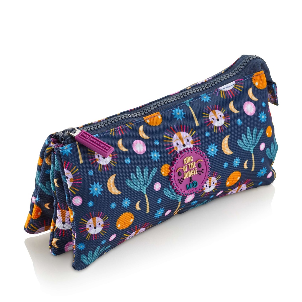 Estuche Portatodo Triple Reciclado  King Of The Jungle Miquelrius