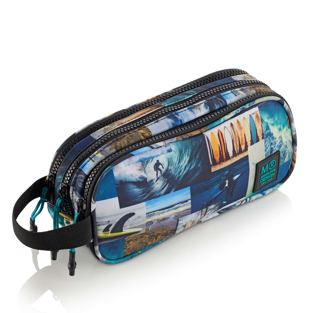 Estuche portatodo Triple Con Asa Reciclado Surfing Miquelrius