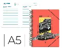  Agenda escolar 25-26 espiral cars  dia pagina A5 bilingüe papel FSC 80gr Liderpapel