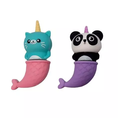 goma borrar perfumada sirena gato/panda Kidea