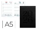 Agenda 150x210mm 2026 día página encuadernada Creta 70gr FSC Liderpapel