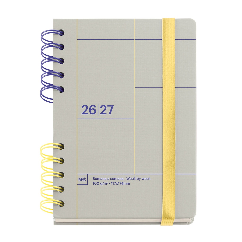 Agenda Escolar ACTIVA S/V GRIS B2B 26_27 Miquelrius