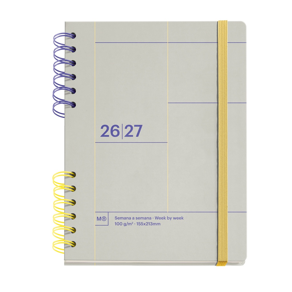 Agenda Escolar PLUS W-O S/V GRIS B2B 26_27 Miquelrius