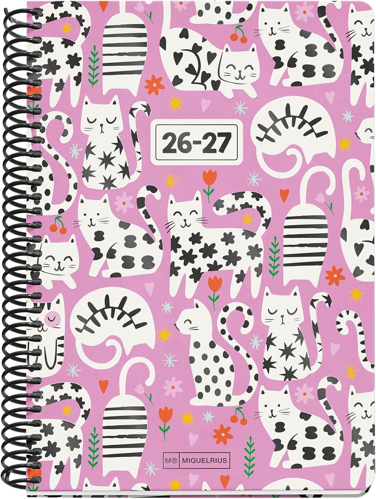 Agenda Escolar Plus Semana Vista Cats 2026-27 Miquelrius