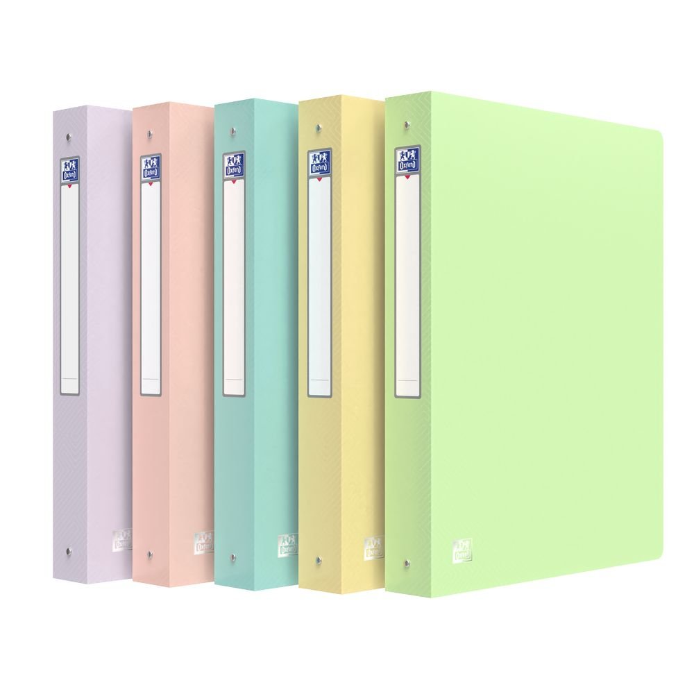 Carpeta 4 anillas A4 L40mm T/P Urban colores pastel surtidos Oxford