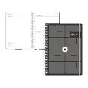 Agenda escolar 26-27 espiral essentials día página A5+ bilingue 80g FSC negro Antartik