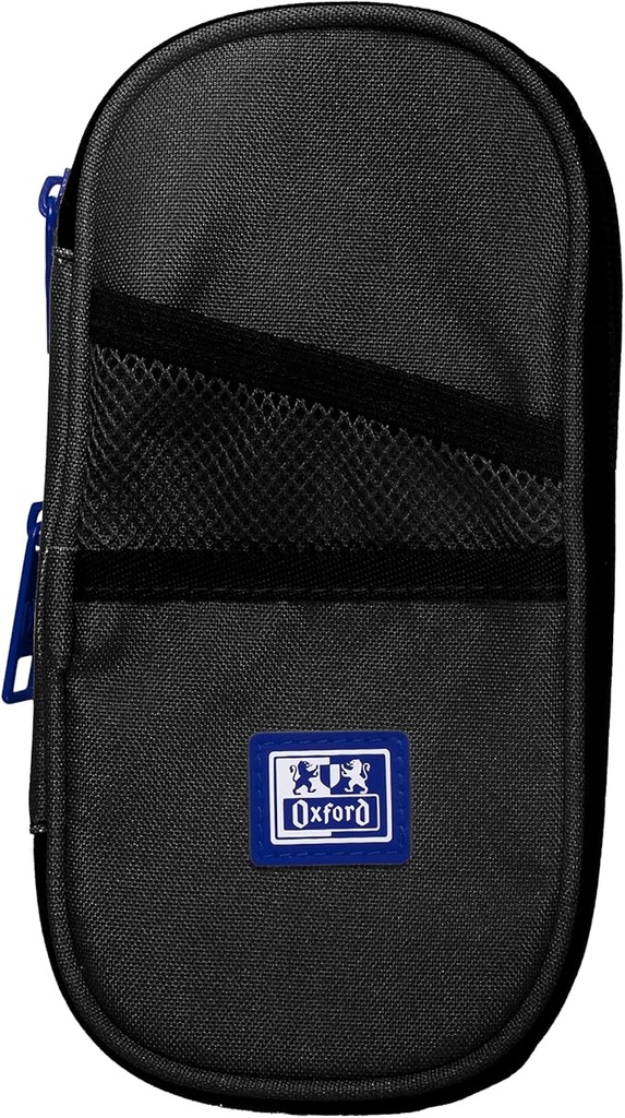 Estuche portatodo ovalado con goma elástica, material reciclado RPET B-Max Oxford