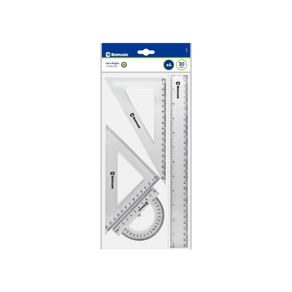 Reglas Juego 30cm HQ transparente Bismark