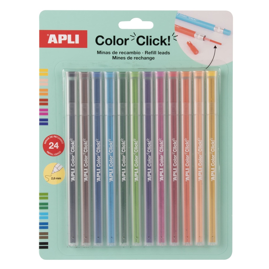 Minas de recambio 14 colores surtidos Apli