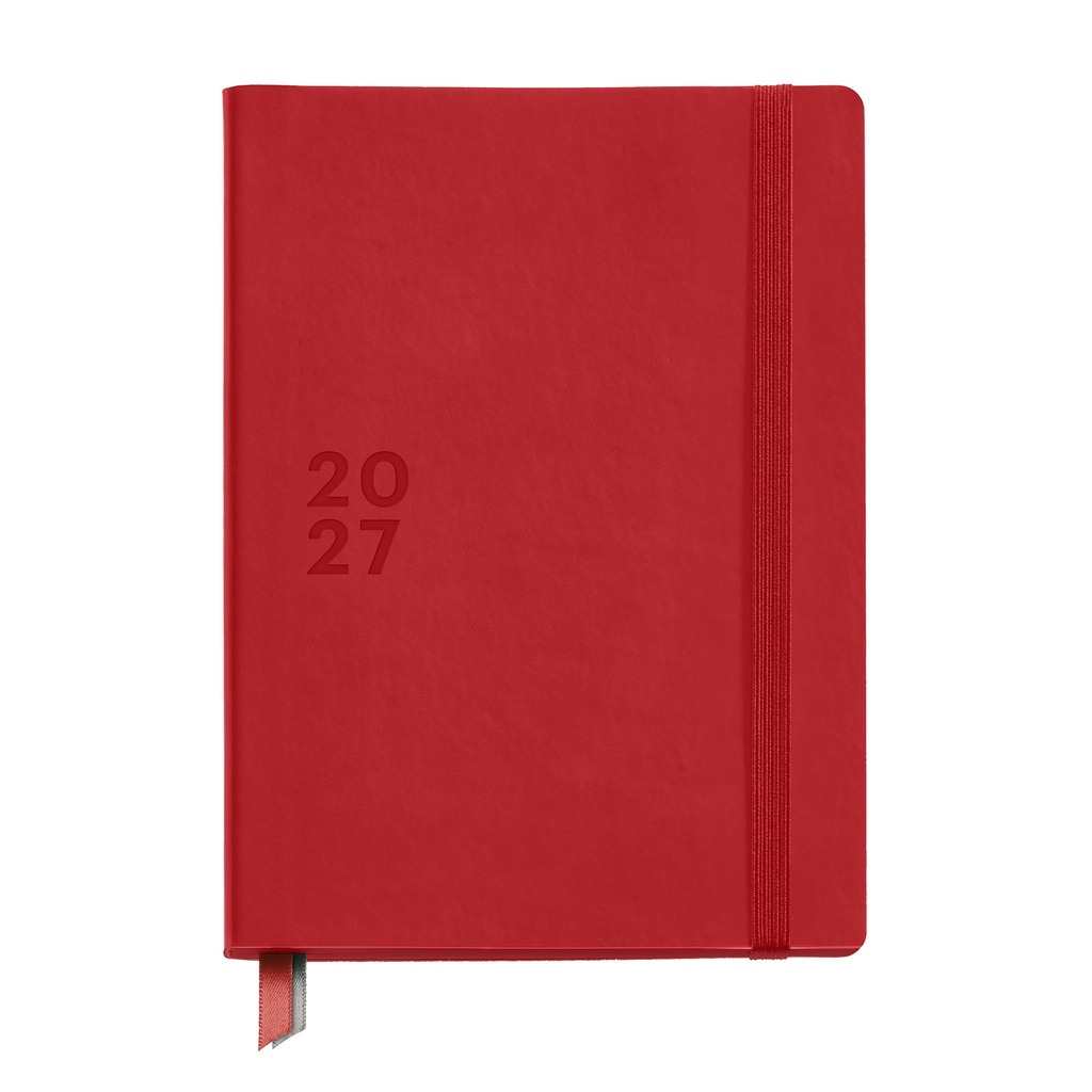 Agenda Plus Día Página Rojo Basics 2027