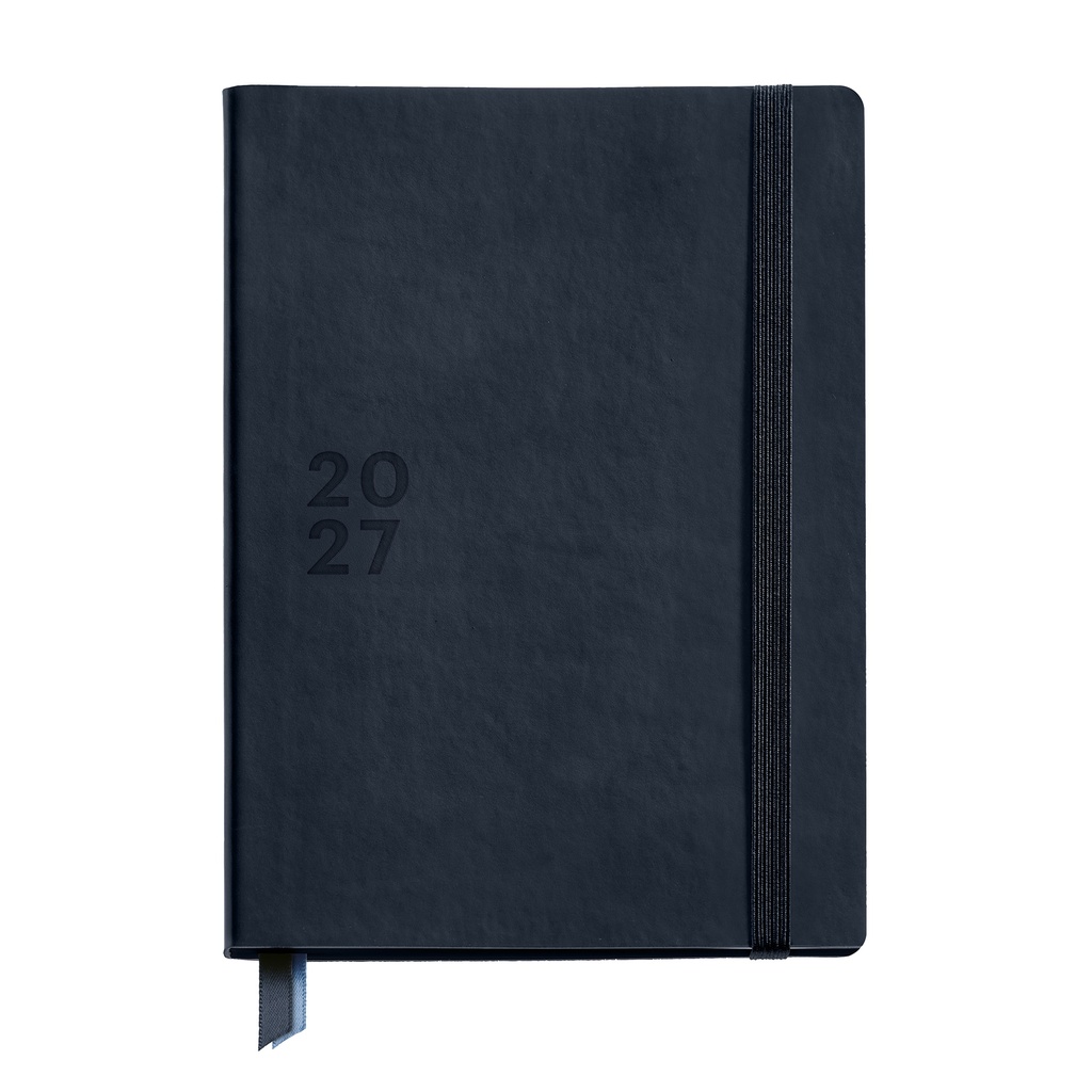 Agenda 2027 Semana Vista 14 x 19 cm, Español, Azul Marino Miquelrius 