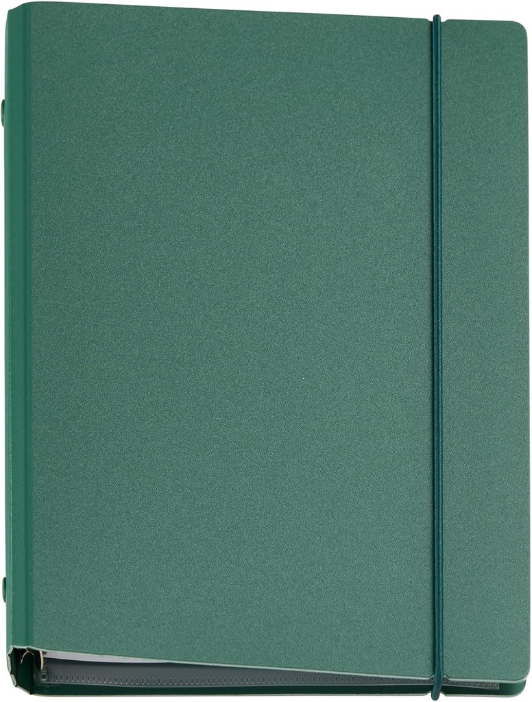 Agenda 2027 Recargable de 6 Anillas A5+, 16 Meses, Verde Miquelrius