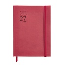 Agenda 2027, Semana Vista Vertical A5+, Español, Luxor Rojo Miquelrius