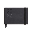 Agenda Pocket Semana Vista Luxor Flexible Negro 2027