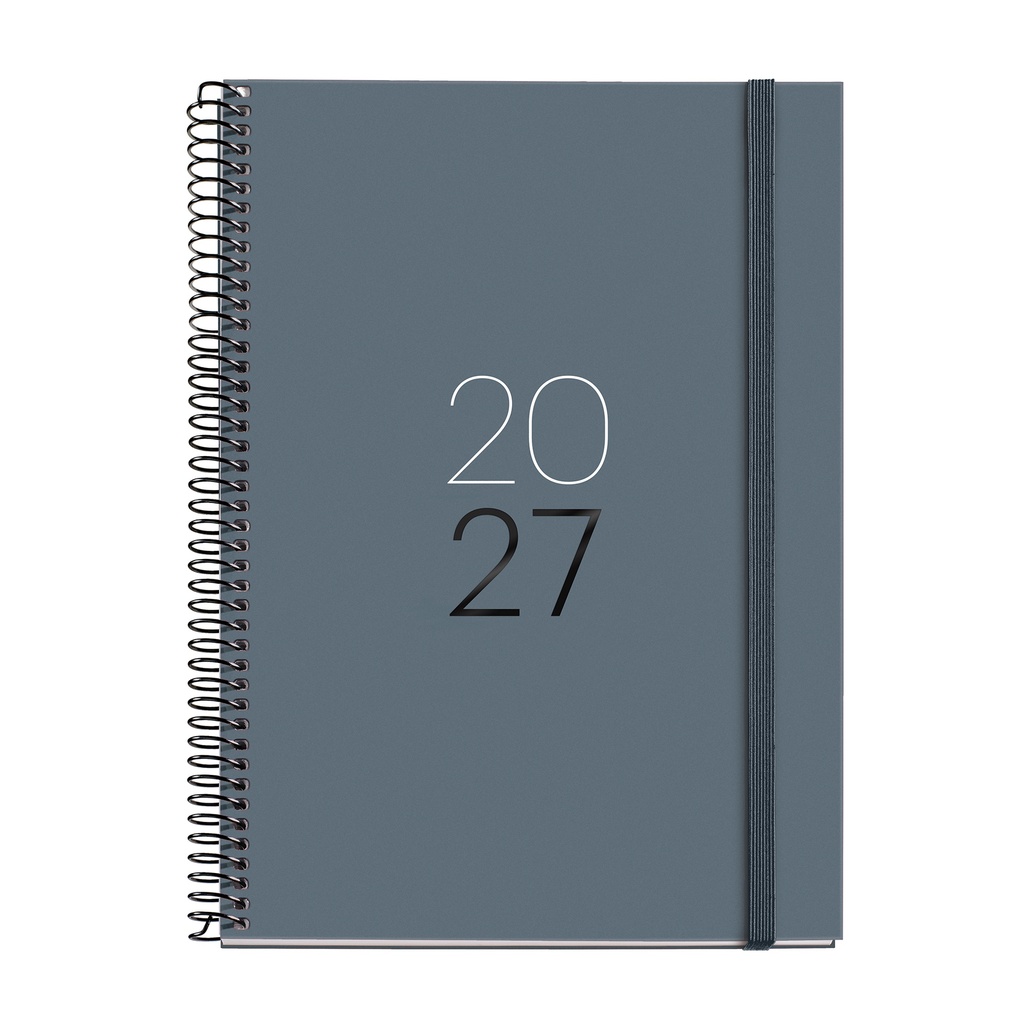 Agenda 2027 Semana Vista A5+, Español, Grafito Miquelrius
