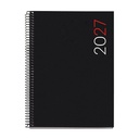 Agenda 2027 Semana Vista Vertical A5+, Español, Negro Miquelrius