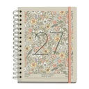 Agenda Plus Wire-O Día Página Taupe Liberty 2027