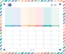 Planificador Semanal/Mensual Magnético con 3 Rotuladores y Set de Imanes, Colección Colorblock Oxford