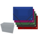 [310327] A4 rubber band folder with colored plastic flaps