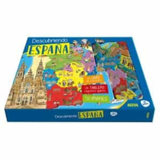 Descubriendo españa (libro + talbero + imanes) +6a  Auzou