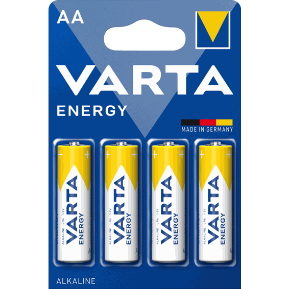 Pilas AA alcalinas 1,5 4uds Varta Energy
