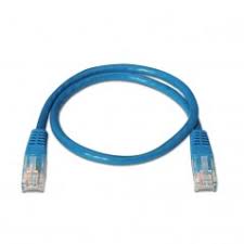 Cable RJ-45 C6 UTP 0.5m azul