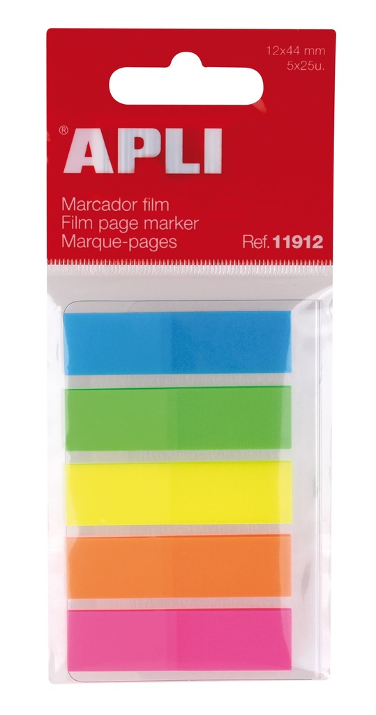 INDICE ADHESIVO COLORES 12X45 FLUOR APLI