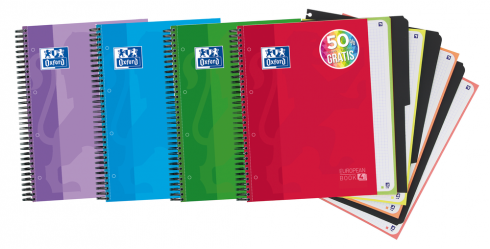 CUADERNO ESPIRAL 5X5 A4 EUROPEAN 4 T/ED OXFOR