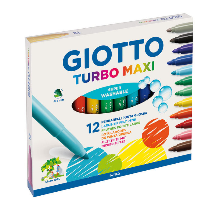 ROTULADOR GIOTTO C/12 TURBO MAXI GRUESO