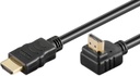 Cable conector HDMI 1.4 de alta velocidad con Ethernet (conector acodado hacia arriba)