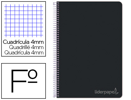 Cuaderno espiral 4x4 Fº 75g 80h T/D Liderpapel