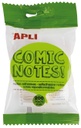 Notas adhesivas comic 70x70mm bloc de 200h 4 colores surtidos fluorescentes