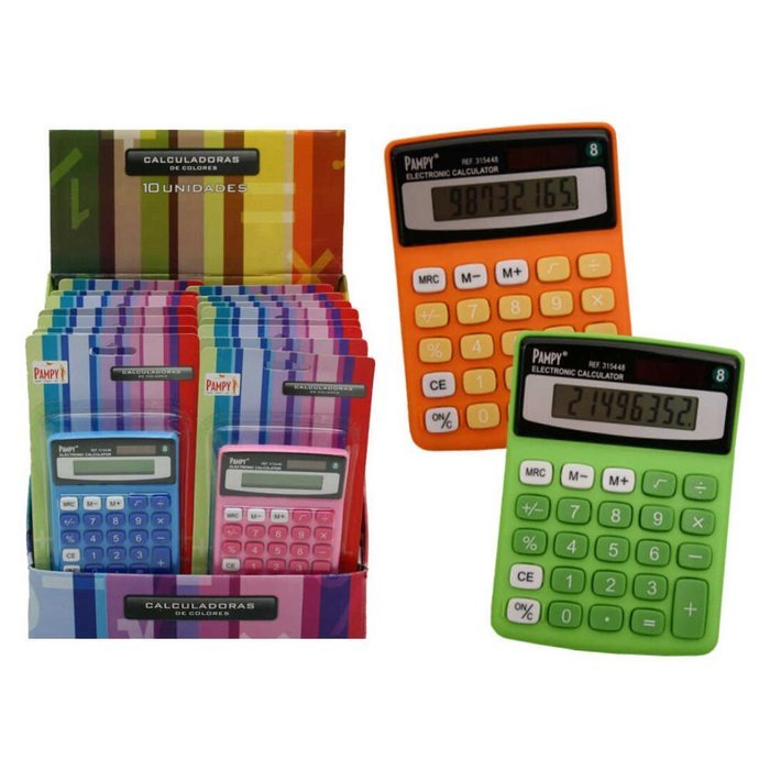 Calculadora Pampy 8 Dígitos colores surtidos Bismark