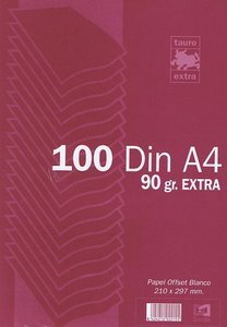 PAPEL A4 90GR 100HJ LISO P/100