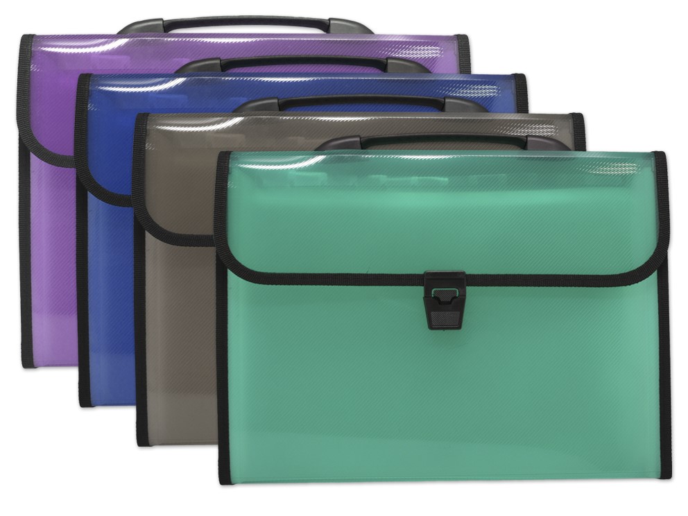 Maletín clasificador fuelle 12 departamentos  colores surtidos