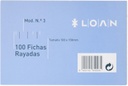 [F-3] Fichas rayadas 1L 100X150 nº 3 100g 100h Loan