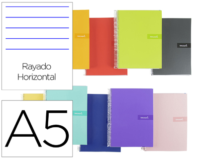 Cuaderno espiral 1L A5 90g 80h T/D Liderpapel