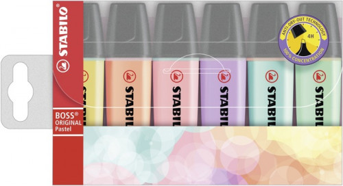 MARCADOR FLUOR BOSS  6UDS SURTIDAS PASTEL