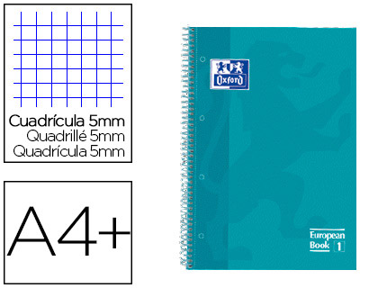 Cuaderno espiral 5X5 A4 90g 80h microperforado touch Oxford