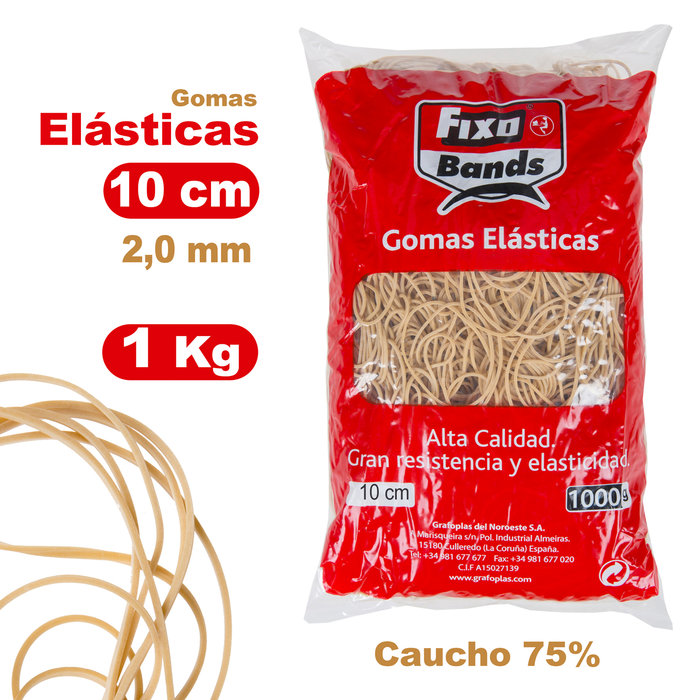 GOMAS ELASTICAS 1000GRS Nº100 FIXO 10X2