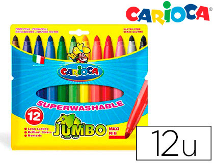 Rotuladores Carioca jumbo 12uds