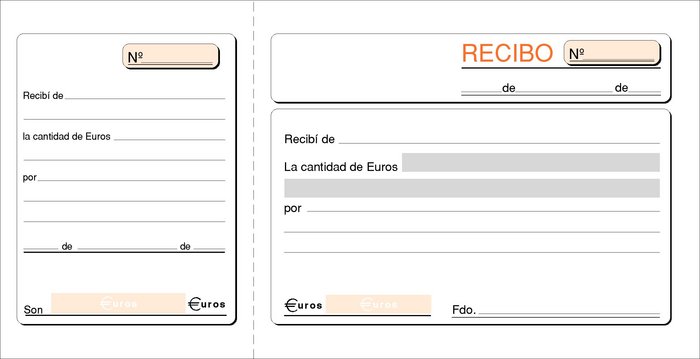 TALONARIOS RECIBOS 1/3 T-16