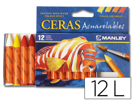 CERAS 12UDS ACUARELABLES MANLEY