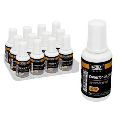 Corrector Líquido Pincel 20ml OFFICE CLUB